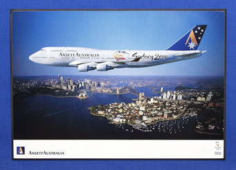 (image for) OLYMPIC AIRCRAFT POSTER (B747-400, VH-ANA)
